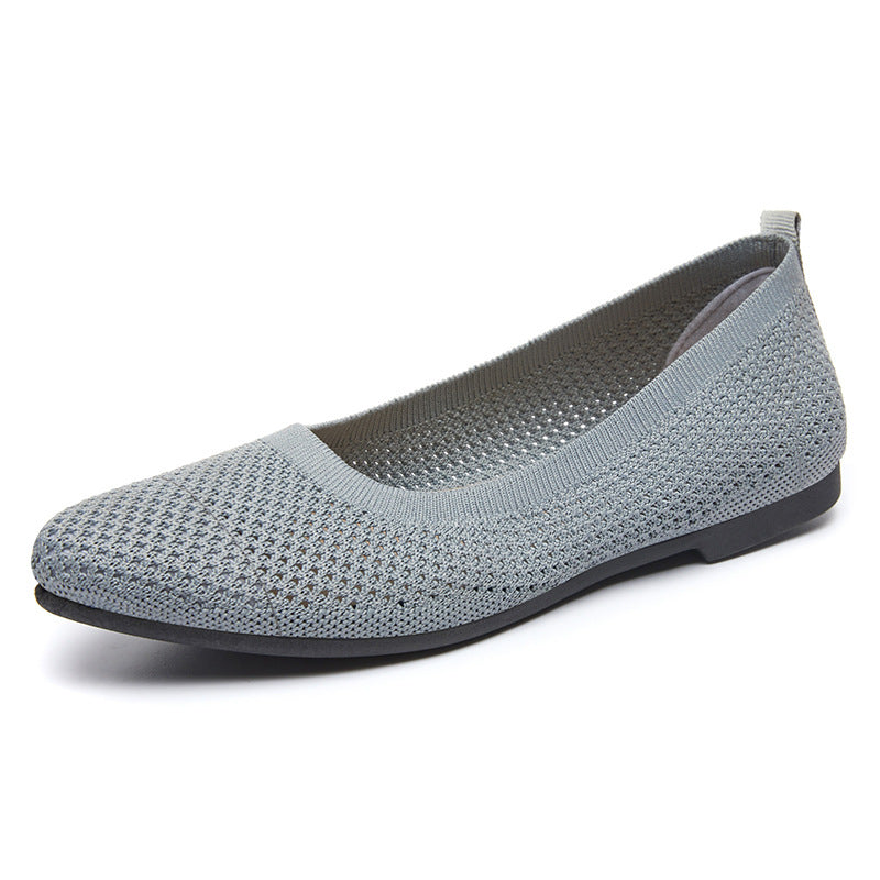 Anja™ – Avslappnade Stickade Spetsiga Flats för Dam