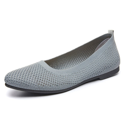 Anja™ – Avslappnade Stickade Spetsiga Flats för Dam