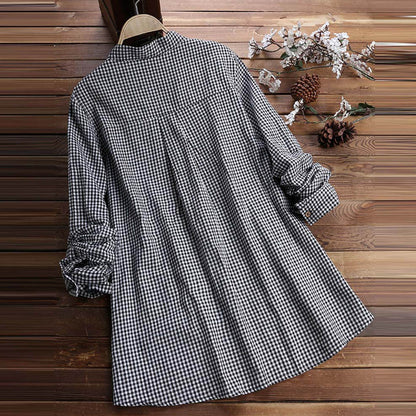 Ronja™ – Rutigt Pullover Shirt för Dam