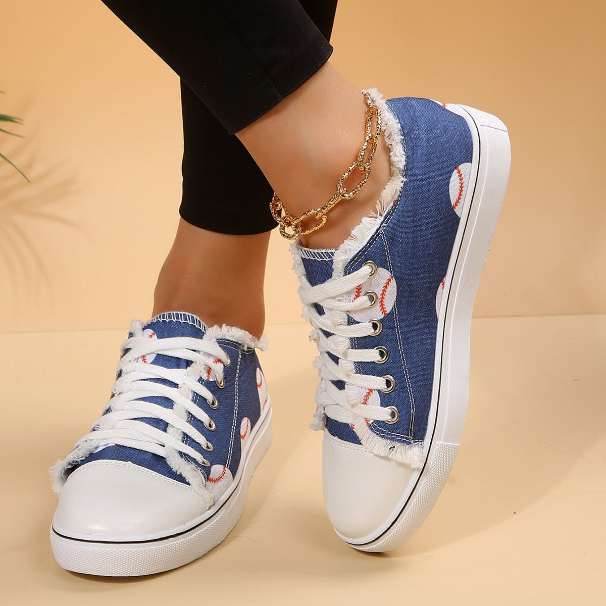 Felicia™ – Dam Snörade Platta Sneakers