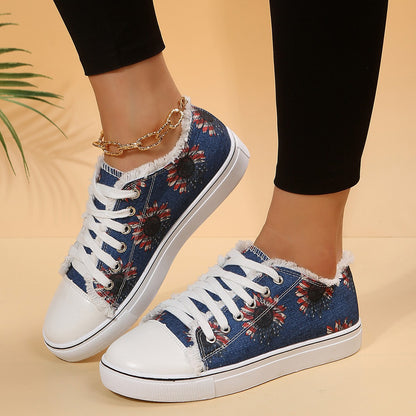 Felicia™ – Dam Snörade Platta Sneakers