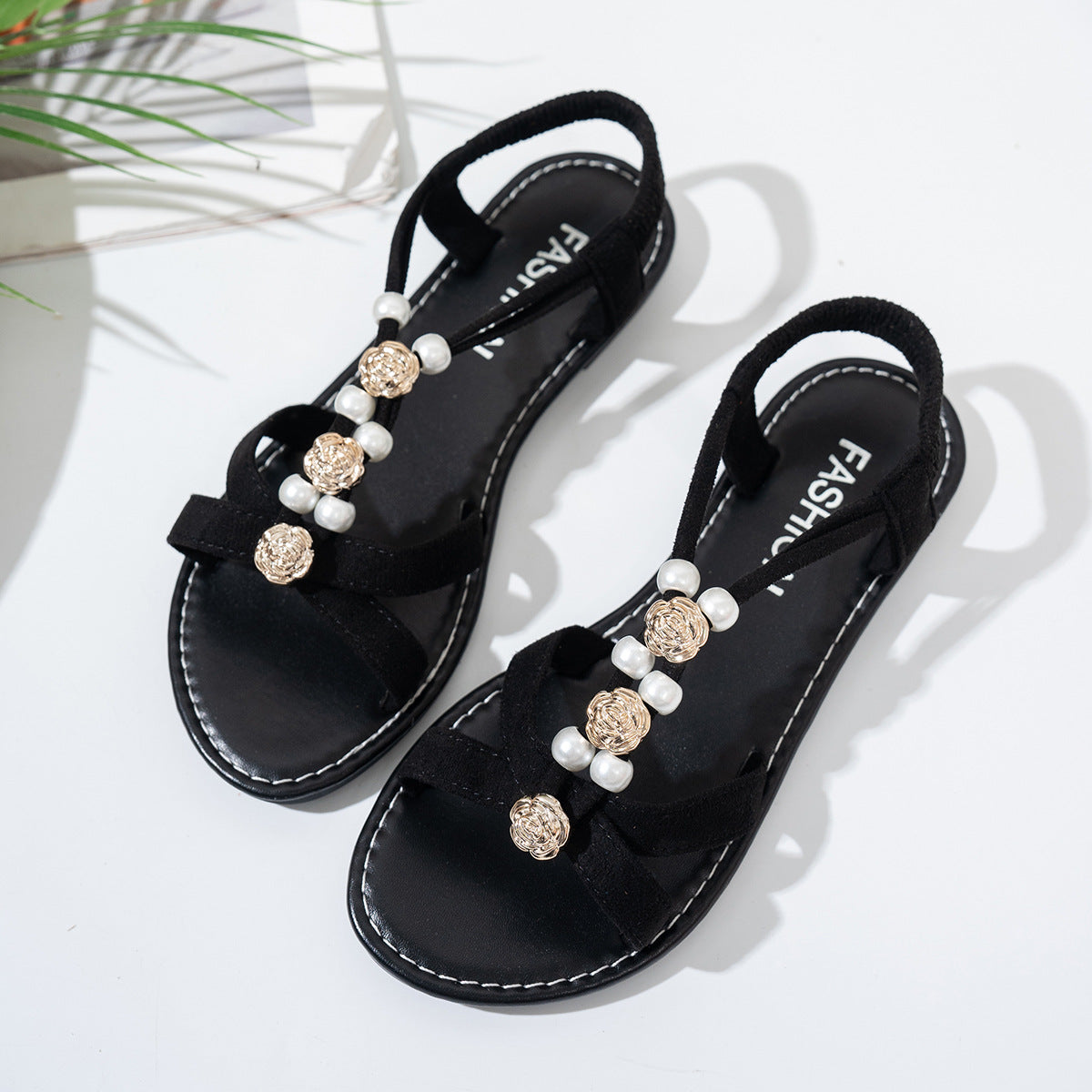 Yasmine™ - Kilklackssandaler med Pärlor