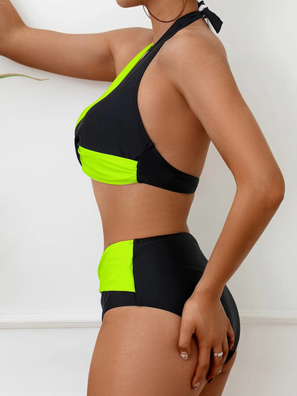 Gabriella™ - Bikini Set i Färgblock för Dam