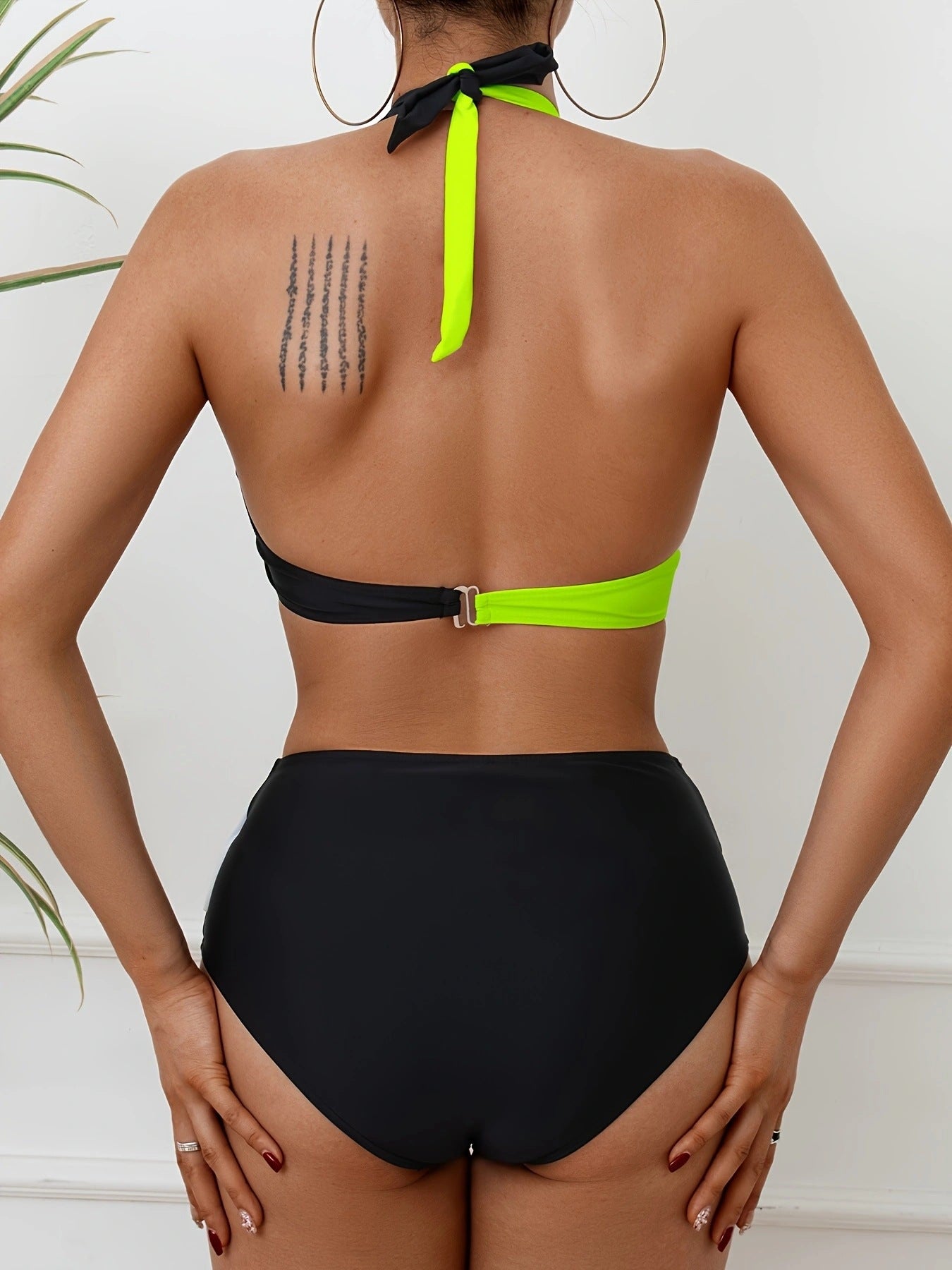 Gabriella™ - Bikini Set i Färgblock för Dam