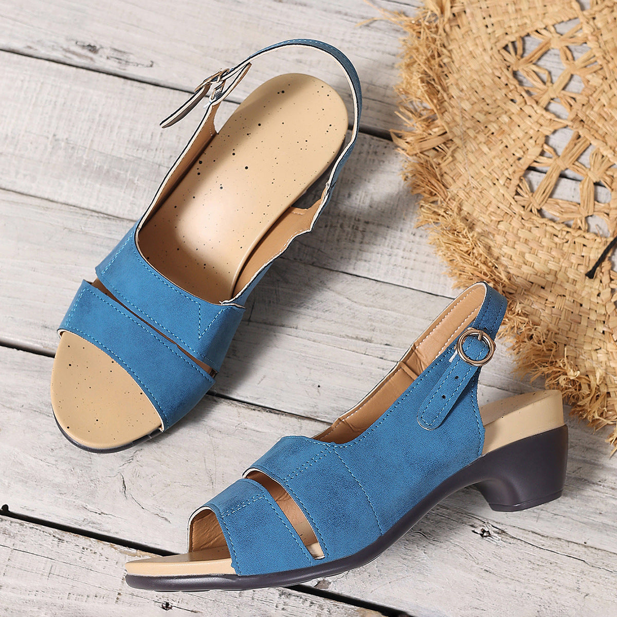 Birgitta™ – Korsremmar Öppen Tå Sandaler