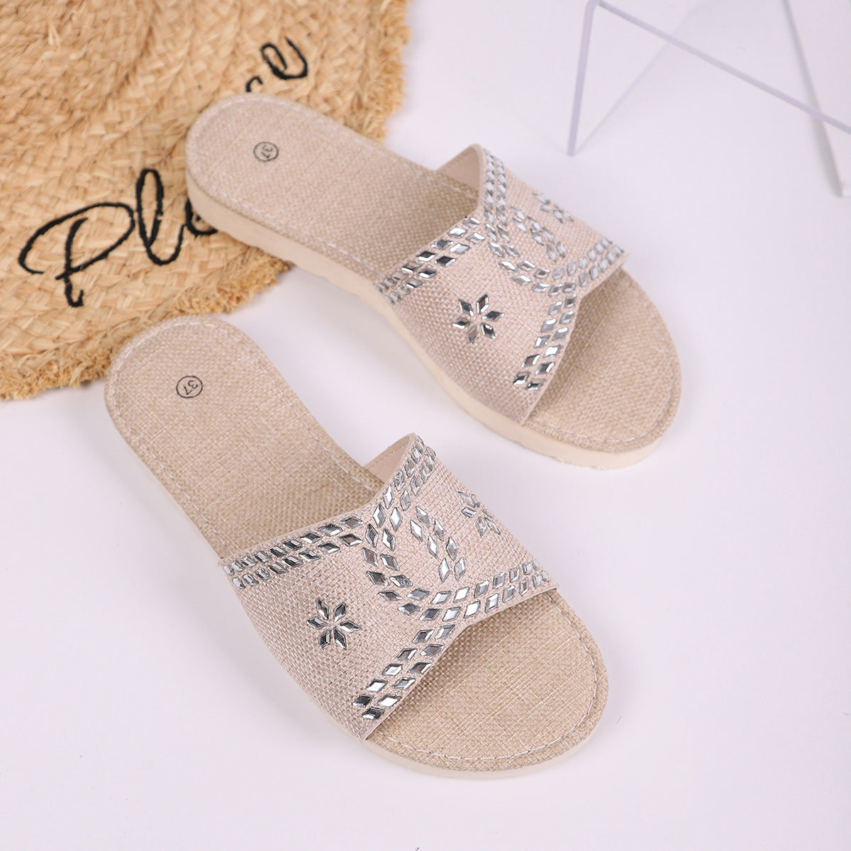 Flora™ – Slip-ins med Strass för Dam
