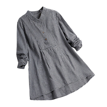 Ronja™ – Rutigt Pullover Shirt för Dam