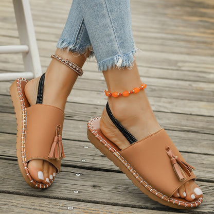 Freja™ – Tofsprydda Sommarsandaler för Dam