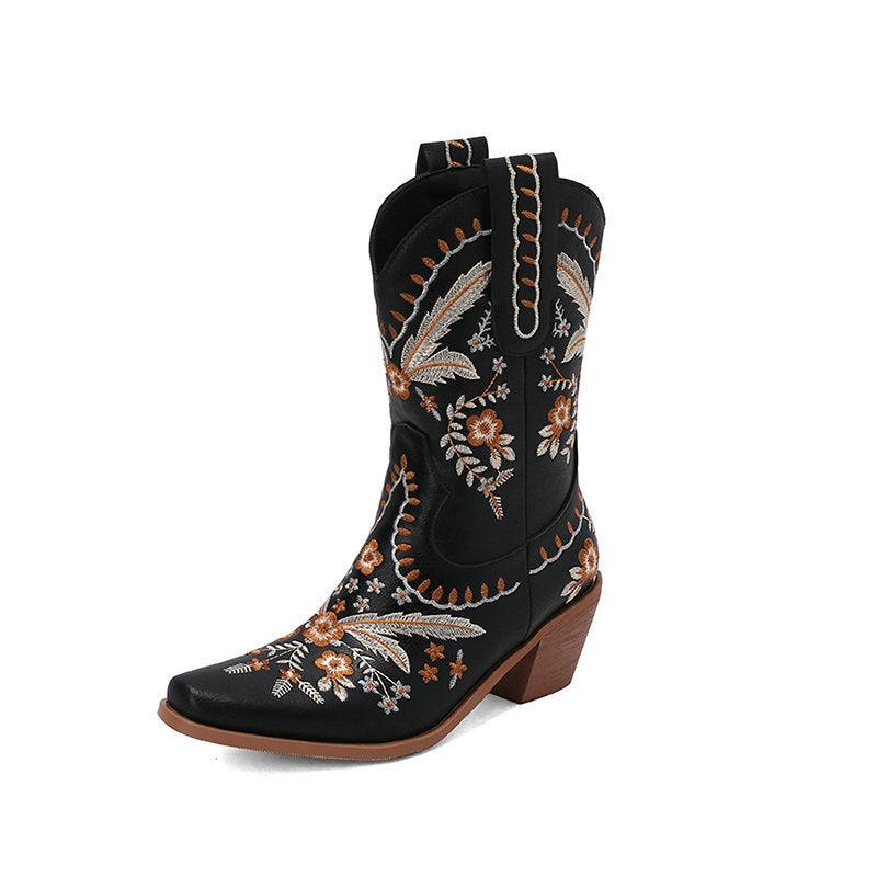 Ellah™ – Broderade Cowboyboots för Dam