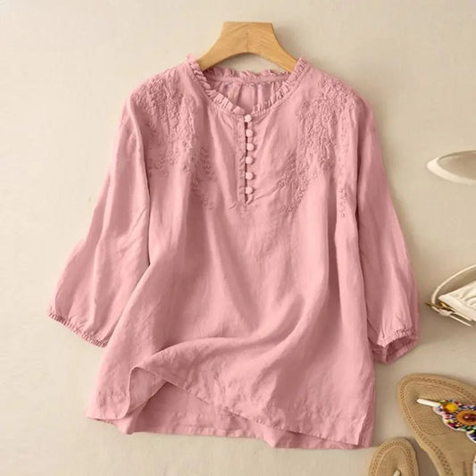 Nora™ - Bomullsvoile Blus