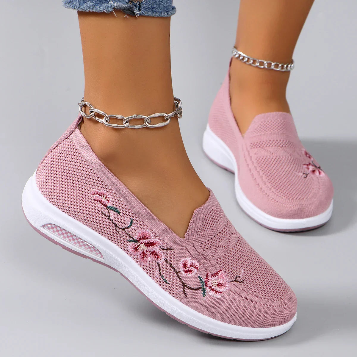 Mireille™ – Kvinnors Blommiga Komfort Sneakers