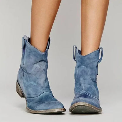 Zia™ – Retro Cowboy Ankelstövlar