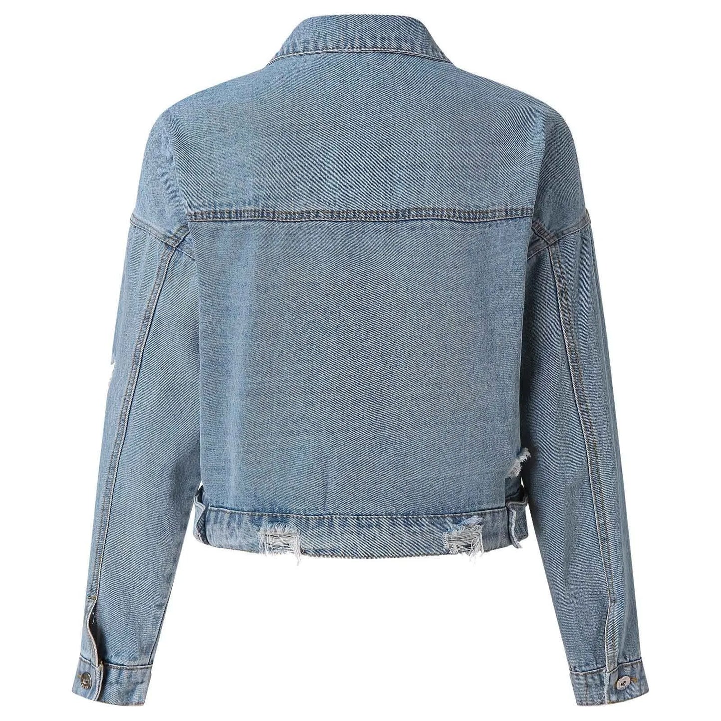Fanny™ – Jeansjacka med Lång Ärmar