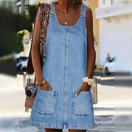 Lucy™ – Lätt Jeansklänning