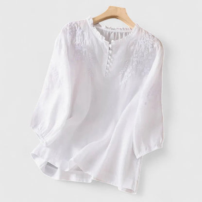 Nora™ - Bomullsvoile Blus