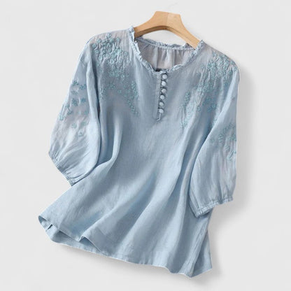 Nora™ - Bomullsvoile Blus