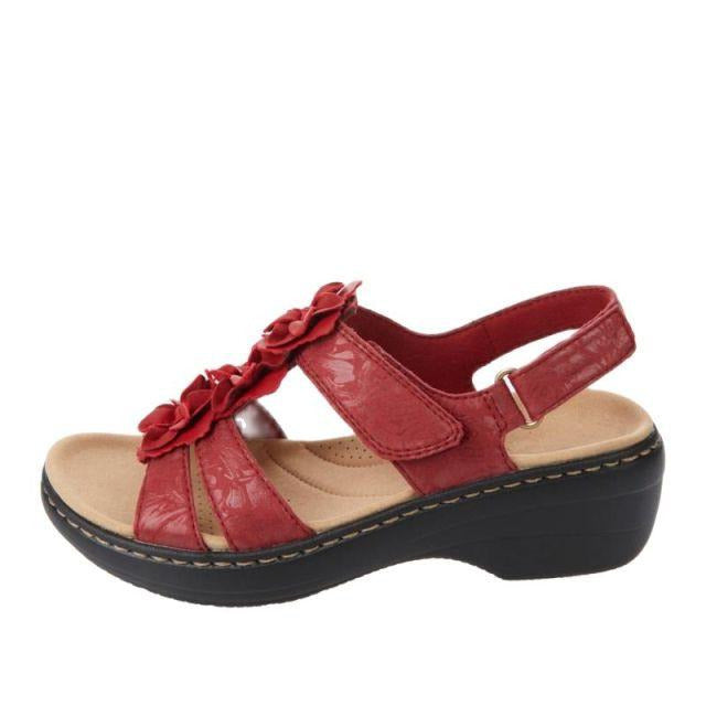 Orina™ - Stödjande Bordeaux Sandaler för Dam