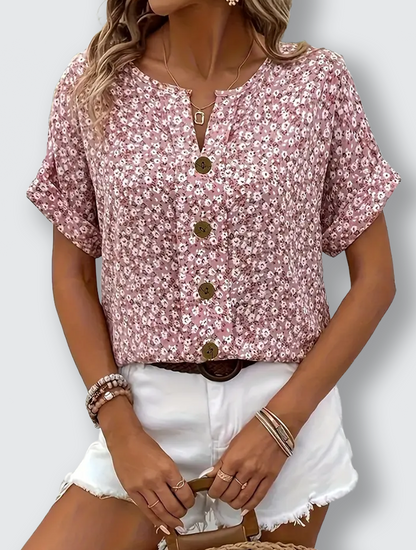 Mika™ – Blommig Mönstrad Blus
