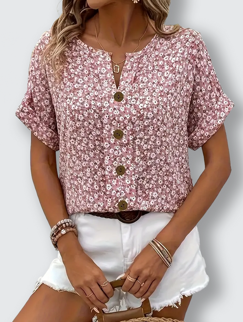 Mika™ – Blommig Mönstrad Blus
