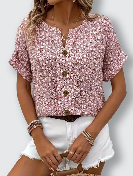 Mika™ – Blommig Mönstrad Blus