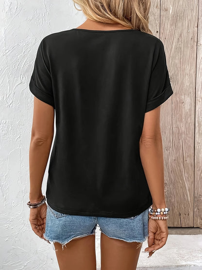 Bea™ – Elegant Topp med Spetsdetaljer för Kvinnor