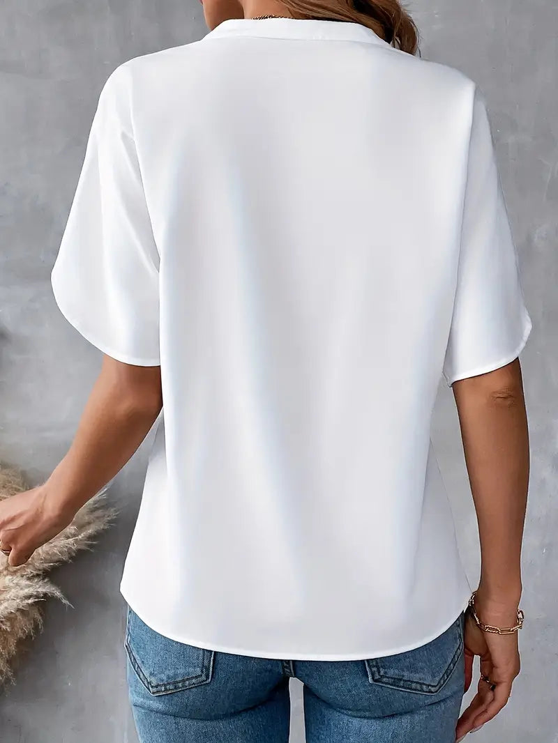 Susanne™ – Damens Vardaglig Splitärmad Blus