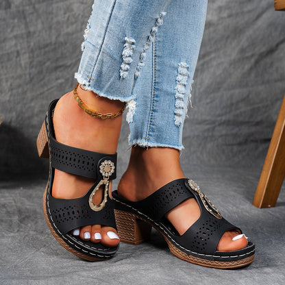 Anita™ - Ortopediska Sandaler Med Strass för Dam