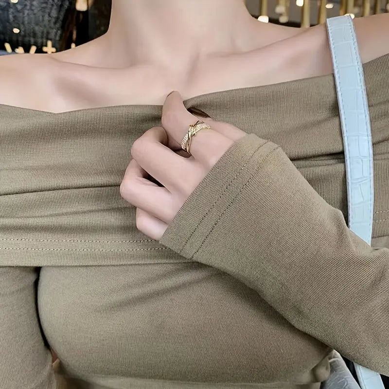 Elegant Guld Ring | Tillsammans mot Bröstcancer