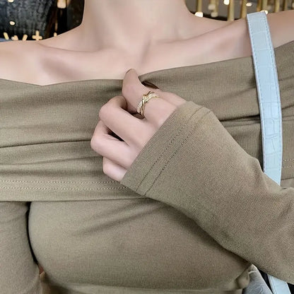 Elegant Guld Ring | Tillsammans mot Bröstcancer