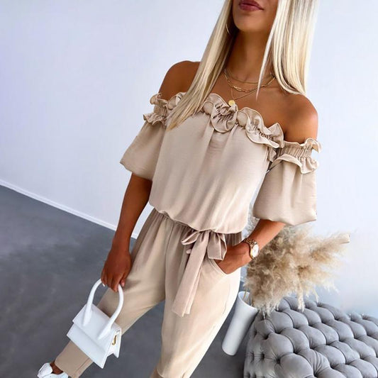 Camille™ – Damens Off Shoulder Byxdress