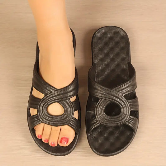 Quiana™ – Hålmönstrade Flat Slides