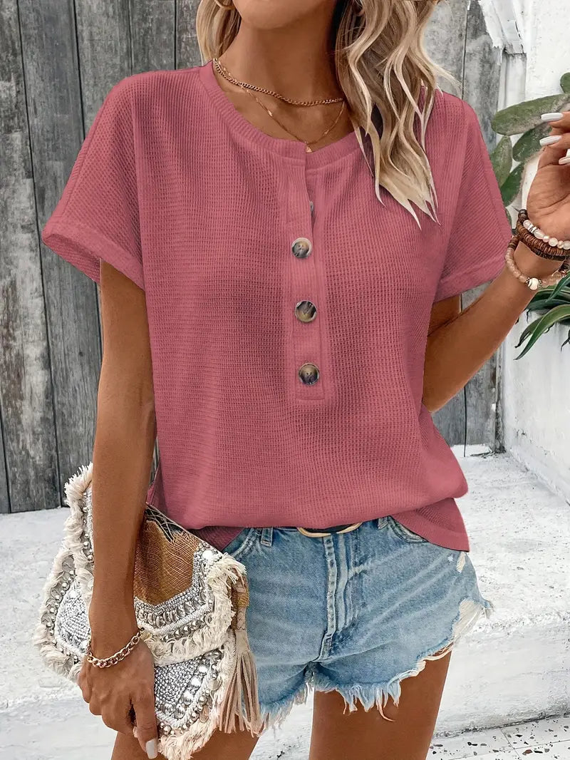 Lisa™ – Topp med Knappdetaljer