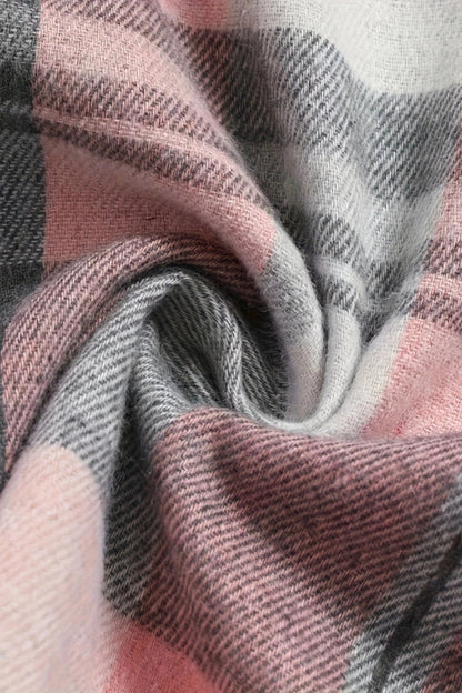 Sofia™ – Damens Rosa Rutig Skjorta