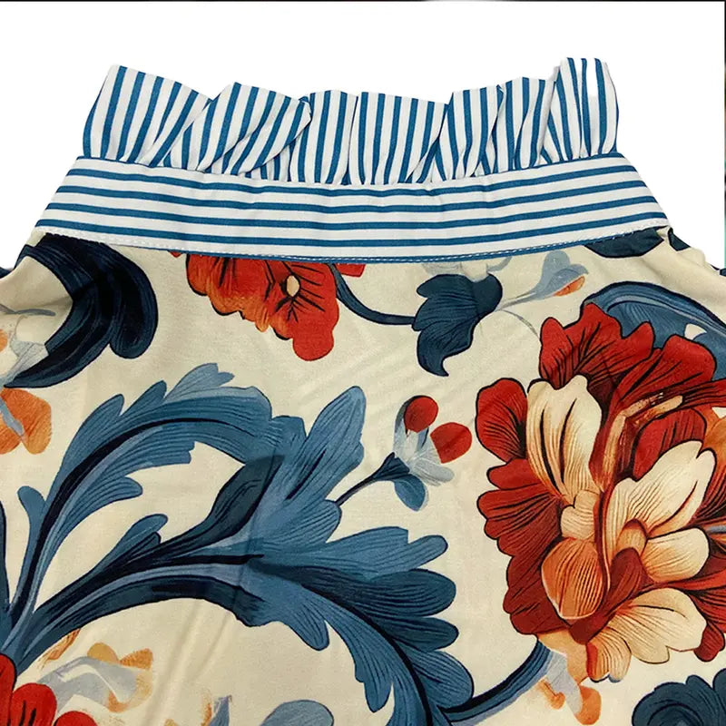 Chara™ – Damens Vintage Blommig Blus