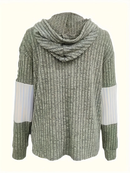 Inga™ – Färgblock Zip-Huvtröja för Dam