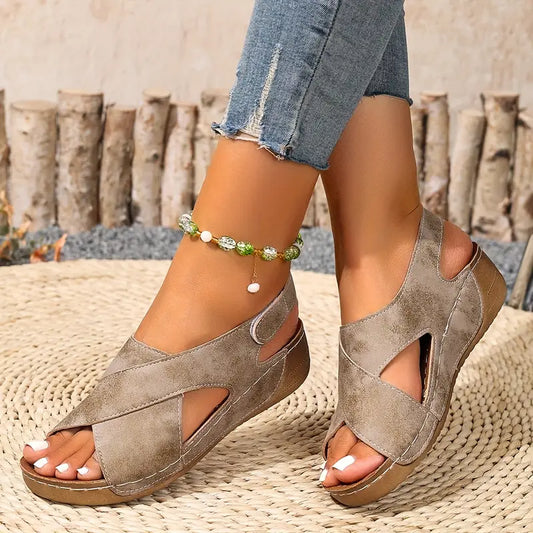 Kelra™ – Platåsandaler i Vintage-stil