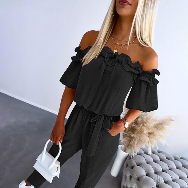 Camille™ – Damens Off Shoulder Byxdress