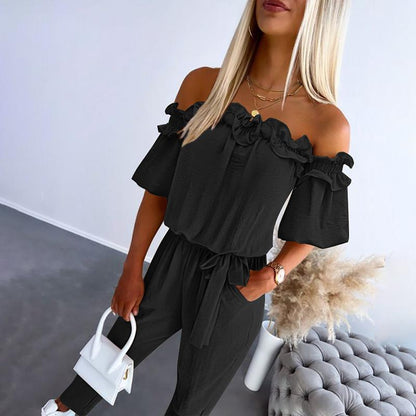 Camille™ – Damens Off Shoulder Byxdress