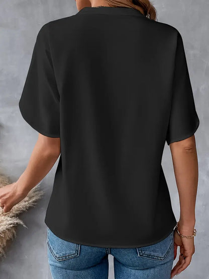 Susanne™ – Damens Vardaglig Splitärmad Blus