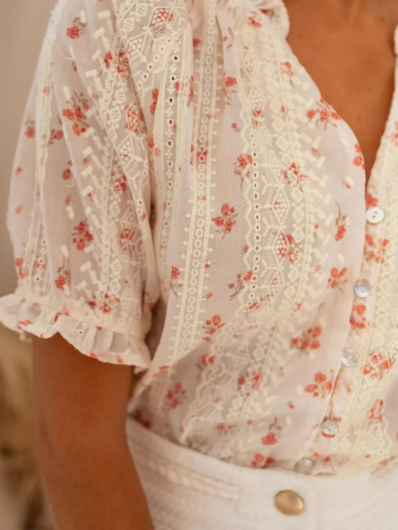 Iva™ – Damens Elegant Blommig Blus