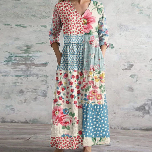 Pernilla™ - Elegant Vintage Maxiklänning