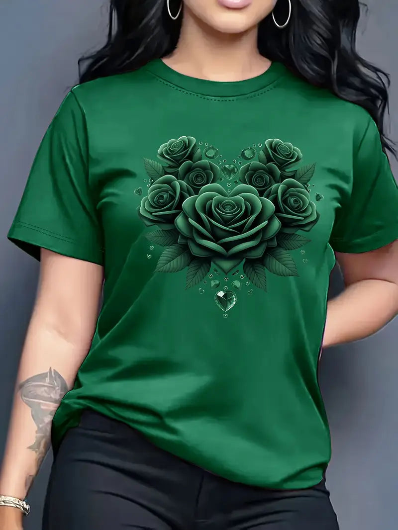 Blommigt Hjärt T-Shirt | Tillsammans Mot Diabetes