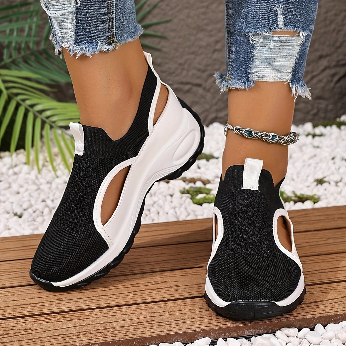 Vendela™ – Slip-On Träningssneakers för Kvinnor