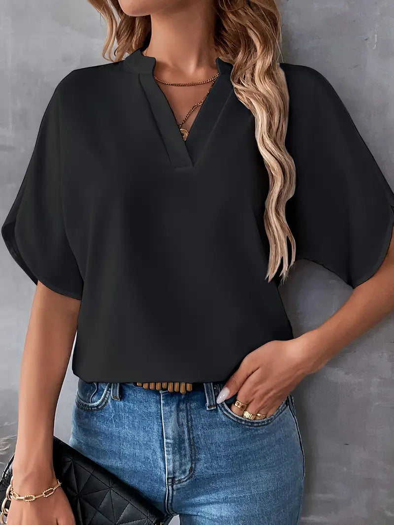 Susanne™ – Damens Vardaglig Splitärmad Blus