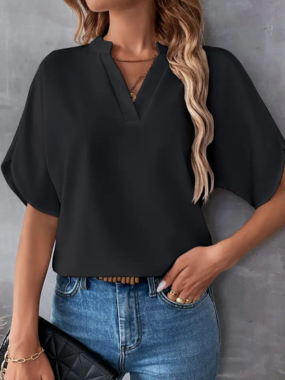 Susanne™ – Damens Vardaglig Splitärmad Blus