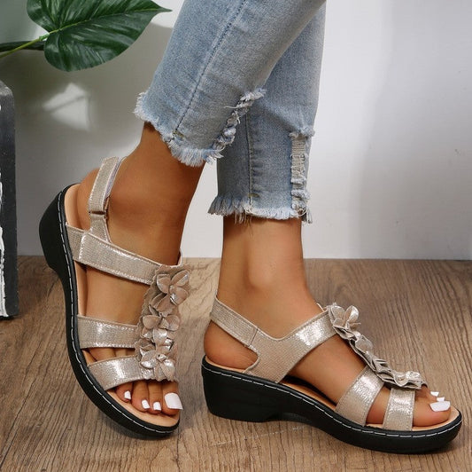 Orina™ - Stödjande Bordeaux Sandaler för Dam