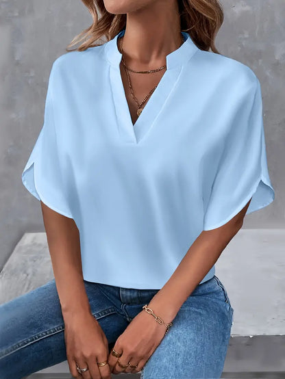 Susanne™ – Damens Vardaglig Splitärmad Blus