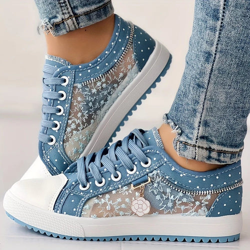 Lara™ - Blommig Mesh-sneaker för Kvinnor