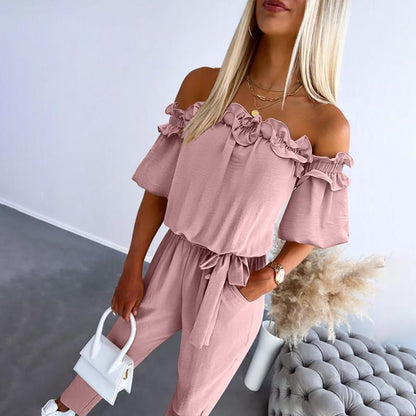 Camille™ – Damens Off Shoulder Byxdress