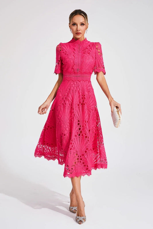 Laila™ – Damens Broderad Ledig Klänning